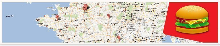 trouver la liste des mc do sur la carte de la France